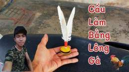 ảnh chụp màn hình cách làm quả cầu đá bằng lông gà