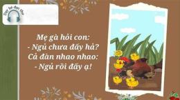 ảnh chụp màn hình gà mẹ hỏi gà con đã ngủ chưa đấy hả