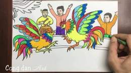 ảnh chụp màn hình vẽ lễ hội đá gà