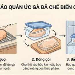 cách bảo quản thịt gà đã nấu chín