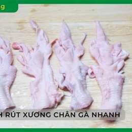 cách rút xương chân gà đã chín
