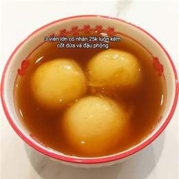 chè trôi nước đầy tháng bé gái
