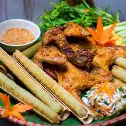 cơm lam gà nướng tuyết hoa đà lạt