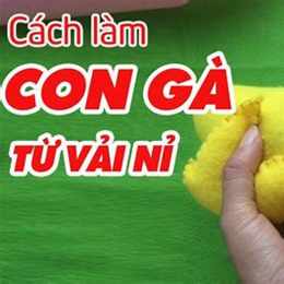 con gà bằng vải dạ
