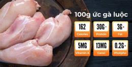 giao diện app 100g gà luộc có da bao nhiêu calo