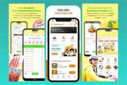 giao diện app bán da gà chưa chế biến