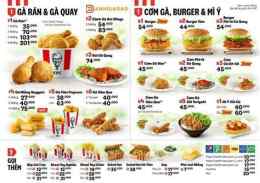 giao diện app giá gà rán kfc đà nẵng