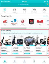 giao diện app giá xe tay ga cũ tại đà nẵng