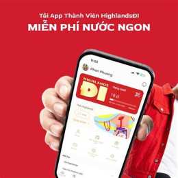 giao diện app highland ga đà nẵng