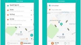 giao diện app thue xe ga gia re da