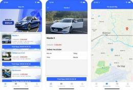giao diện app thuê xe máy gần ga đà nẵng
