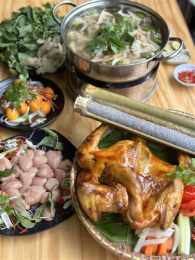hướng dẫn sử dụng gà nướng cơm lam - lẩu gà tư béo đà lạt