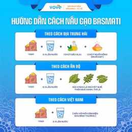 hướng dẫn sử dụng gạo basmati hạt dài