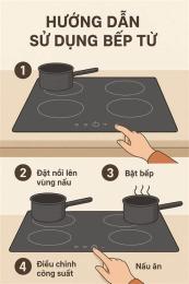 hướng dẫn sử dụng khi bật bếp ga ta đã