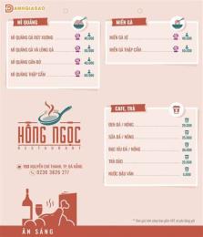 hướng dẫn sử dụng menu cơm gà hồng ngọc đà nẵng