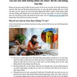 tại sao sau sinh không được ăn da gà