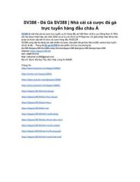 tính năng nổi bật da ga viet live sv388