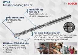 tính năng nổi bật mũi khoan gạch men đầu giáo