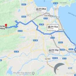 từ ga đà nẵng đi bà nà bao nhiêu km
