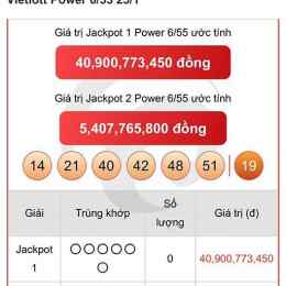 vietlott mega 6/55 kết quả gần đây